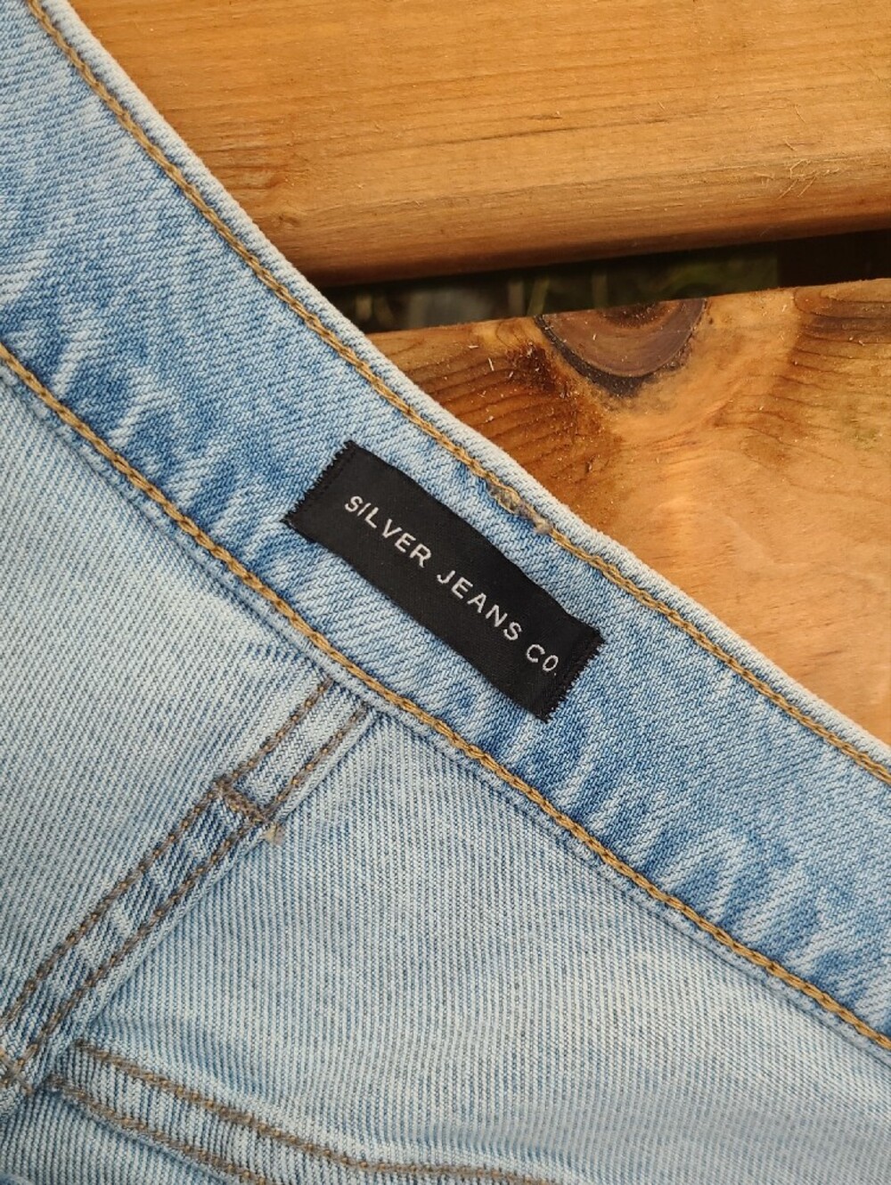 NWT Silver Jeans Co Pleated Denim Trouser High Rise light Blue Wide Leg Size 29 - Picture 14 of 14